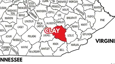 Bankruptcy Personal Injury Attorney in Clay County Map image