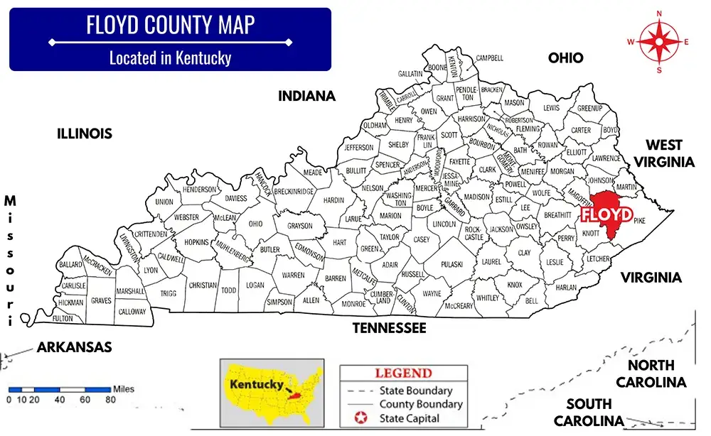 Floyd County bankruptcy lawyer   Floyd County Map