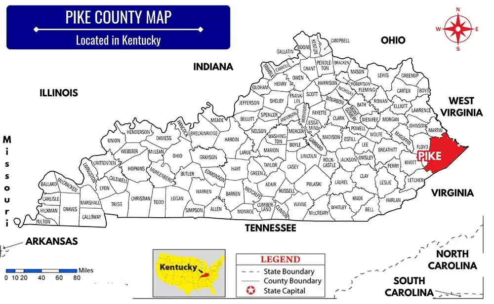 Pike County Bankruptcy  Injury Lawyer   Pike County Map
