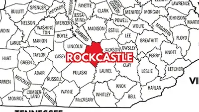 Bankruptcy Personal Injury Attorney in Rockcastle County Map image
